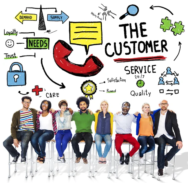 Personas y El Servicio al Cliente — Foto de Stock