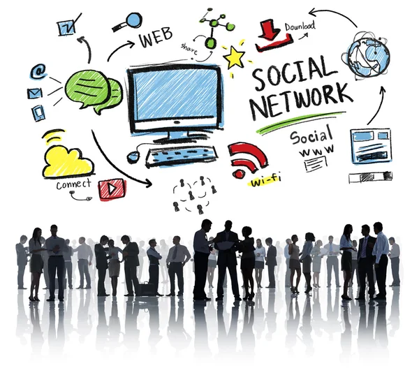 Concetto di social network — Foto Stock