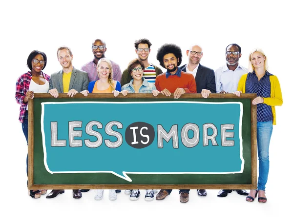 People and sign Less is More  Concept — Stock Photo, Image