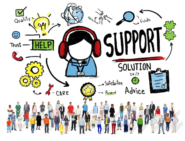 Support Solution Business Concept — Stok fotoğraf