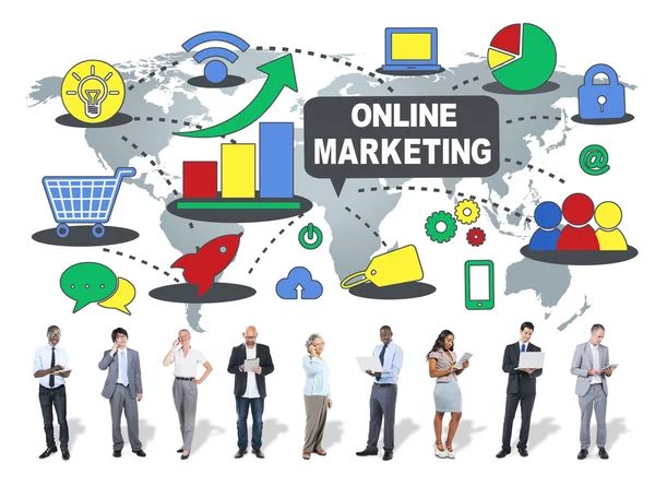 Online-Marketing-Konzept — Stockfoto