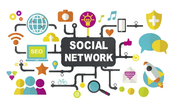 Concetto di Social Media Networking — Foto Stock