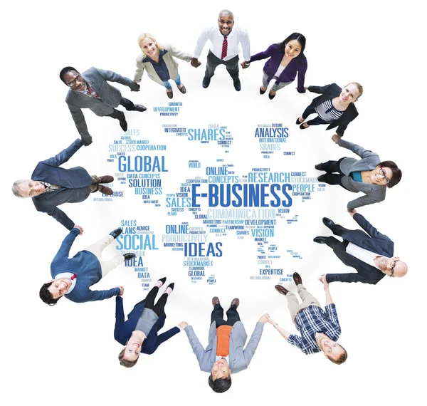 Concept of E-Business with group of people — Stock Photo, Image
