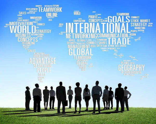 Business People with International Globalization Concept — Stock Photo, Image