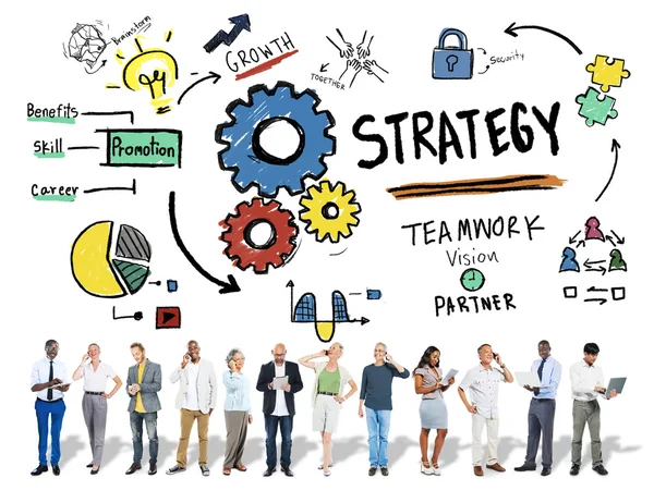 Strategie Teamwork-Konzept — Stockfoto