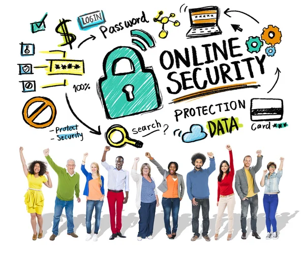 Concepto de seguridad online — Foto de Stock