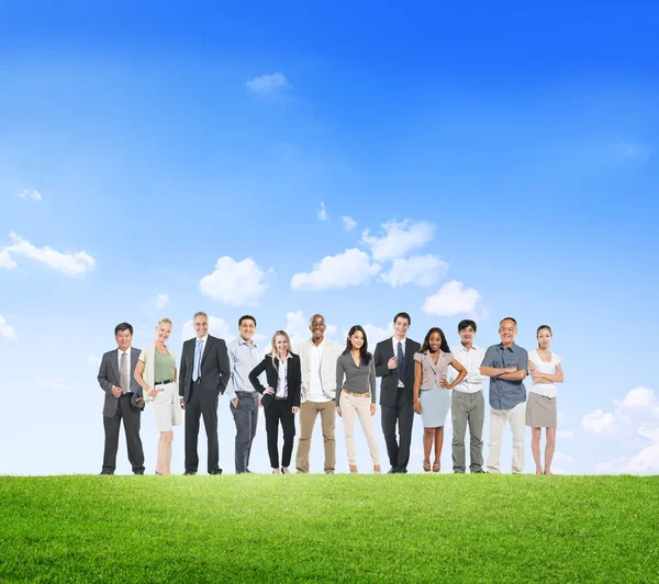 Business People at Field — Stock Photo, Image