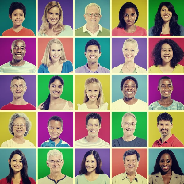Porträtt av mångfald människor — Stockfoto