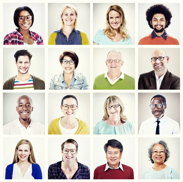 Grupp multi etniska människor — Stockfoto