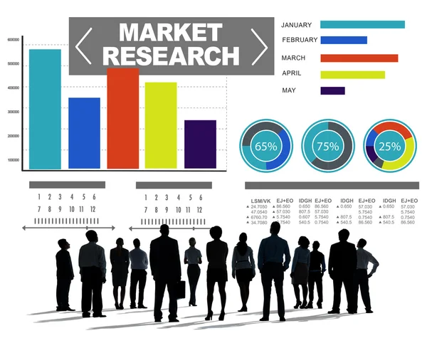 Pessoas abaixo de Market Research — Fotografia de Stock