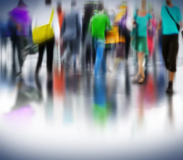 People in Rush Hour Walking — Stock Photo, Image