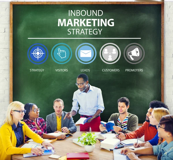 Inbound Marketing Strategy Advertising team — Stock Photo, Image