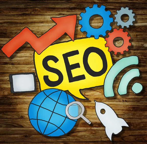 Concetto di SEO Marketing dati — Foto Stock