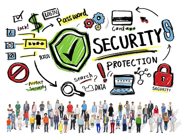 Geschäftskonzept zum Schutz der Sicherheit — Stockfoto