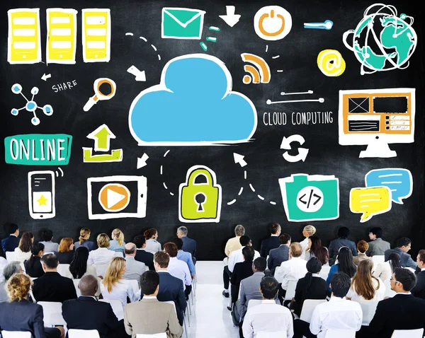 Business People Cloud Conference Concept — Stock Photo, Image