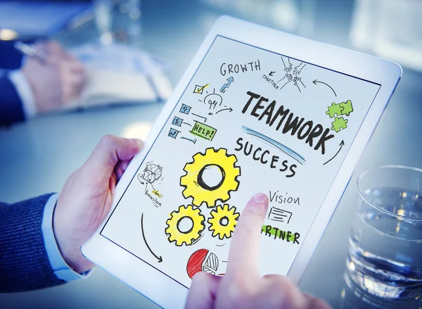 Teamwork Technology Concept — Stock Photo, Image