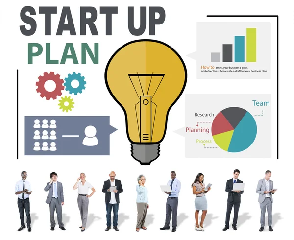 Business Plan Concept opstarten — Stockfoto