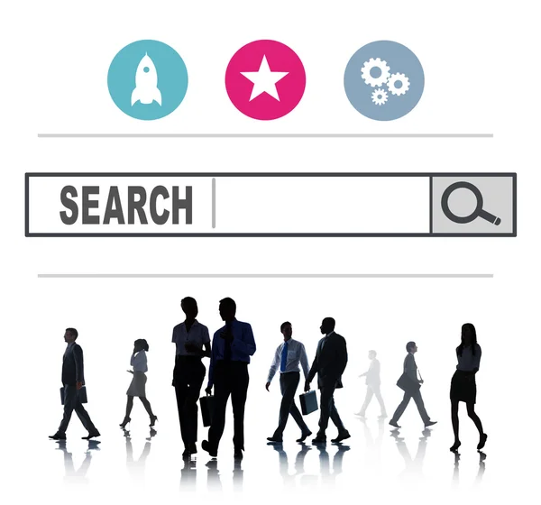 Business people under Web Search Concept — Stock Photo, Image