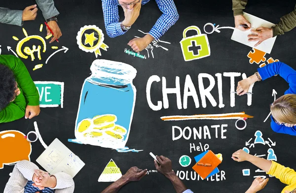 Pojem Charity se skupinou lidí — Stock fotografie