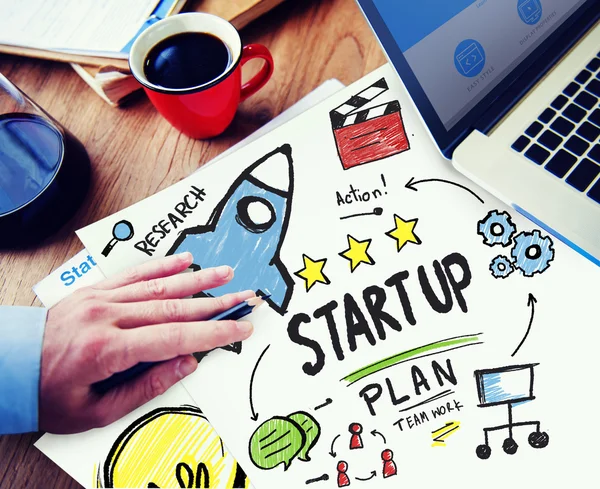 Gente y concepto de start up business — Foto de Stock