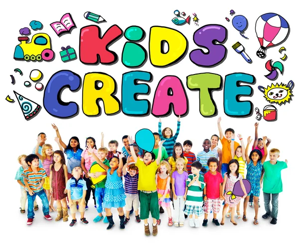 Kids Create Concept — Stock Photo, Image