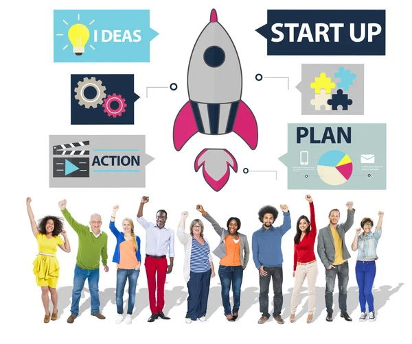 Startup novo conceito de negócio — Fotografia de Stock