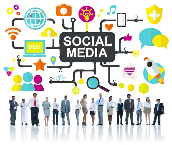 Concetto di Social Media Networking — Foto Stock