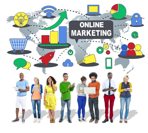 Koncepcja marketingu online — Zdjęcie stockowe