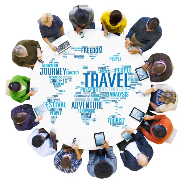 Gente yGlobal Travel explorar concepto — Foto de Stock