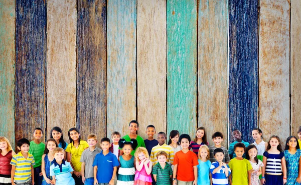 Background with group of children — Stock Photo, Image