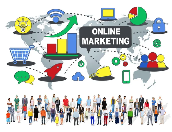 Online Marketing businessconcept — Stockfoto