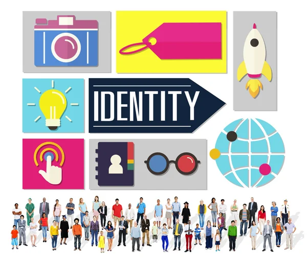 Identitás Branding üzleti koncepció — Stock Fotó