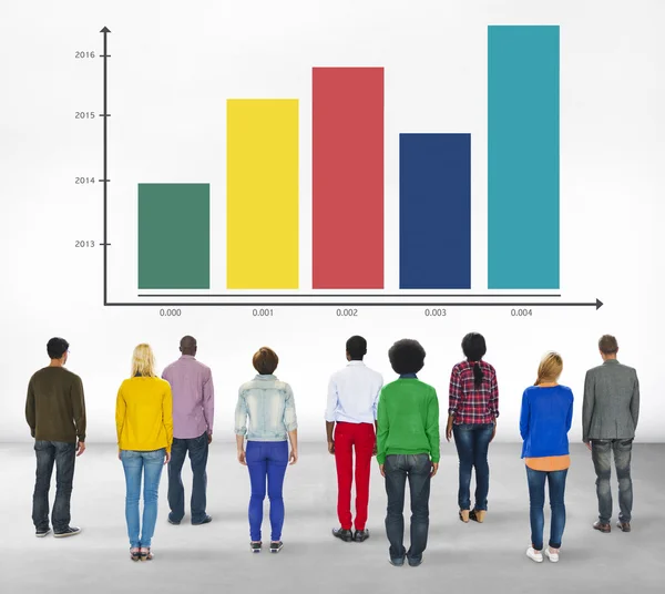 Geschäftskonzept mit Grafik — Stockfoto