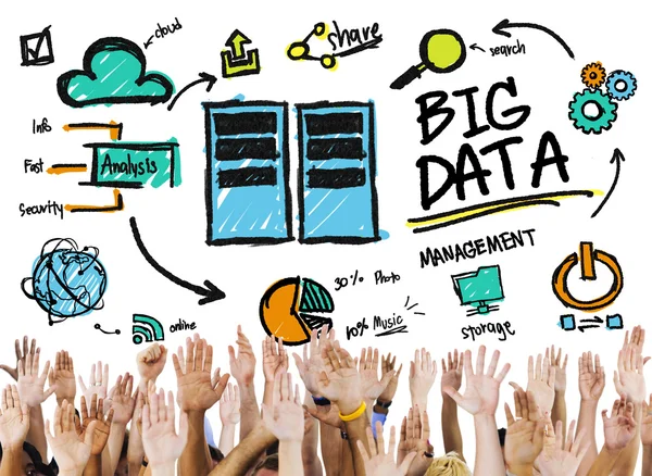 Concetto di gestione dei Big Data — Foto Stock