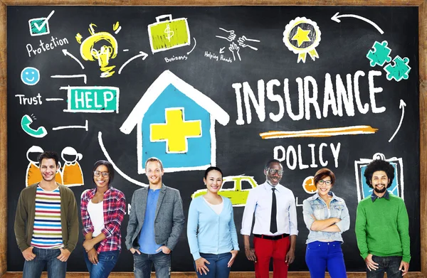 Casual People and Insurance Policy — Stock Photo, Image