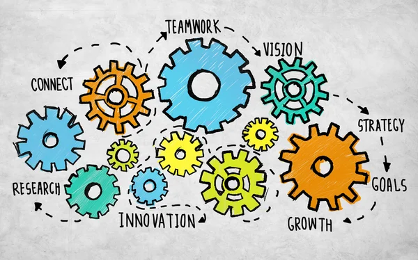 Teamwork strategi Vision stöd koncept — Stockfoto