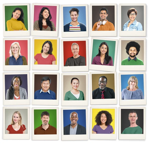 Portretten van multi-etnische mensen — Stockfoto