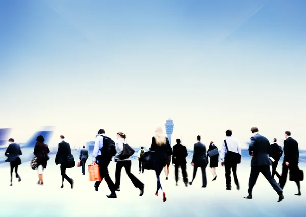 Business People Rushing at Airport — Stock Photo, Image