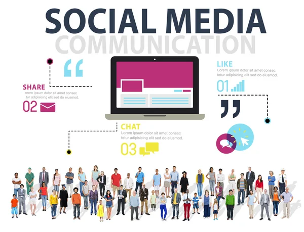 Sosyal Medya ağ kavramı — Stok fotoğraf