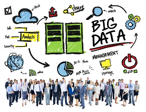 Concetto di gestione dei Big Data — Foto Stock
