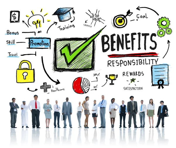 Business people with Benefits Concept — Stock Photo, Image