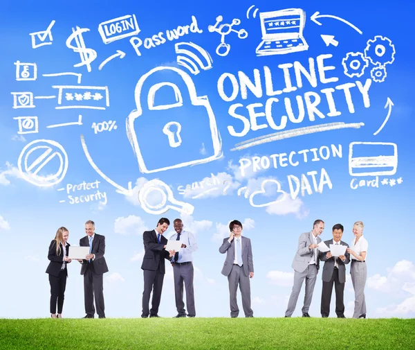 Концепция онлайн безопасности — стоковое фото