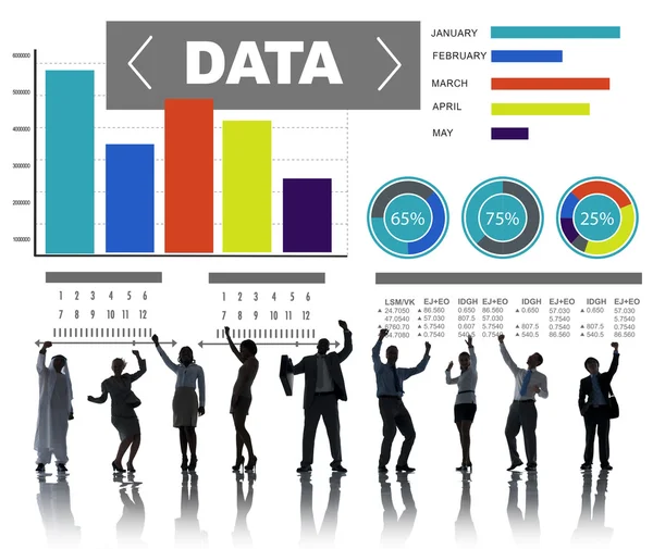 İnsanlar istatistik bilgileri aşağıda — Stok fotoğraf