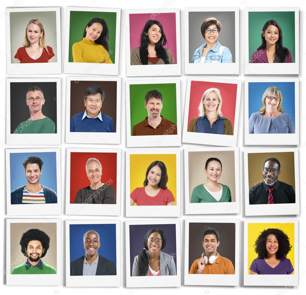 Portraits of multi ethnic people