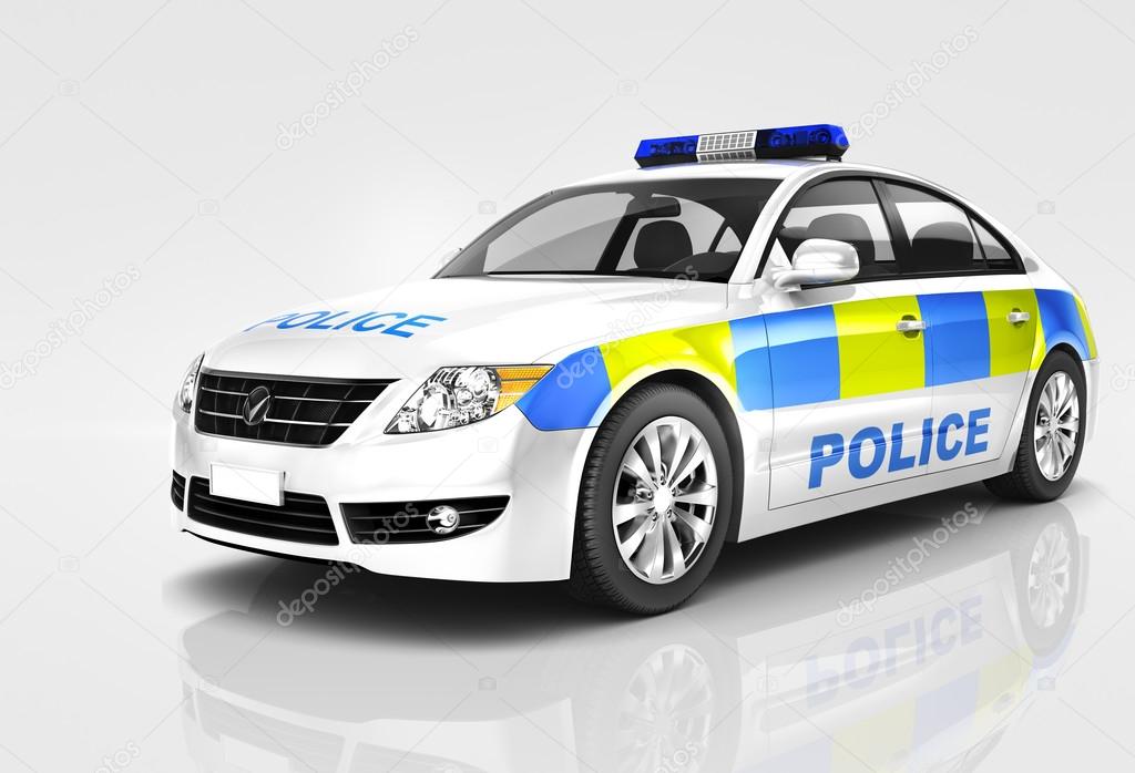 Modern police car