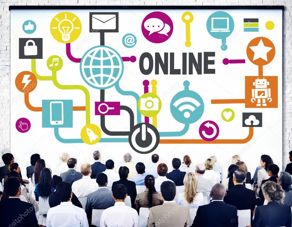 Global Online Communication Concept