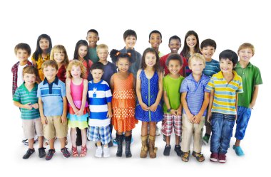 Grup çok ırklı çocuk