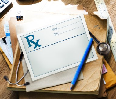 Rx Medical Prescription  Concept clipart