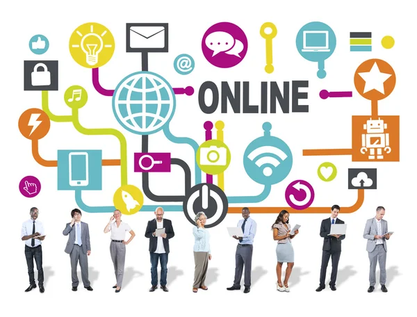 Comunicazione online Concetto di Social Networking — Foto Stock