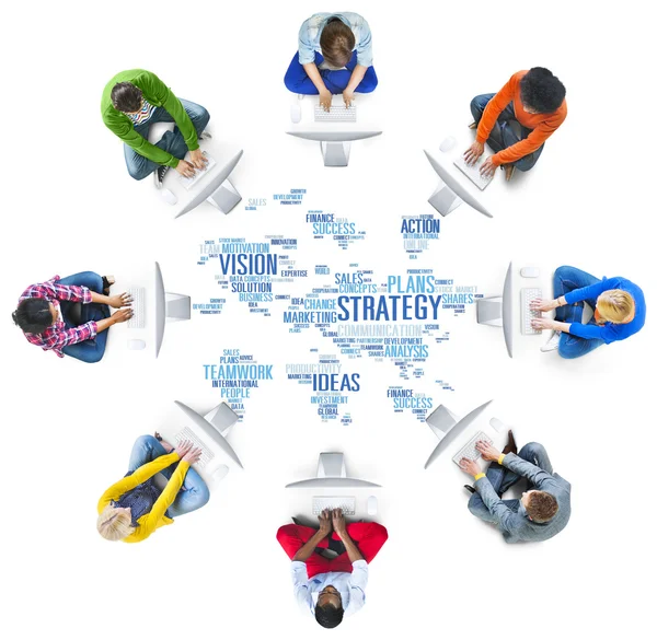 Business concept of global strategy — Stock Photo, Image